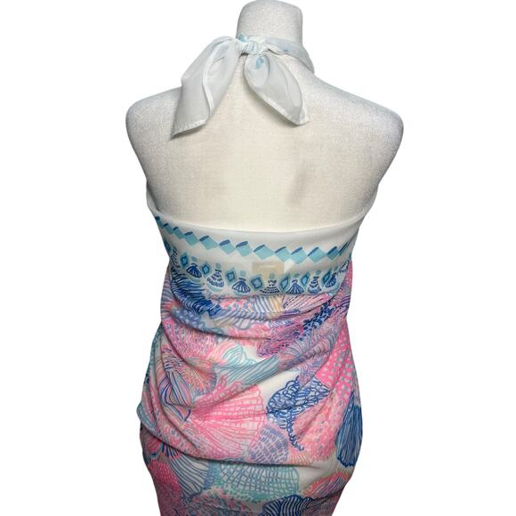 Lilly Pulitzer Pareo Sarong Wrap Roar of the Seas Women Rectangle Scarf Coverup - Picture 4 of 10
